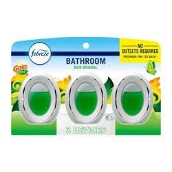 Febreze Gain Original Bathroom Air Freshener - 3ct