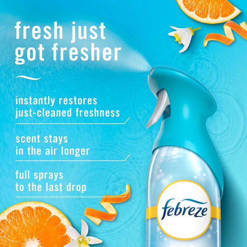 slide 4 of 12, Febreze Air Mist Odor-Fighting Air Freshener - Zesty Orange Blossom - 8.1oz, 8.1 oz