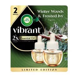 Air Wick Vibrant Scented Oil Air Freshener - Winter Woods & Frosted Ivy - 1.34 fl oz/2pk