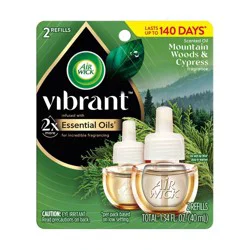 Air Wick Vibrant Scented Oil Air Freshener - Mountain Woods & Cypress - 1.34 fl oz/2pk: Electric, Oil, Household, Cordless