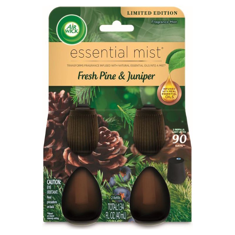 slide 1 of 5, Air Wick Essential Mist Aromatherapy Diffusers - Fresh Pine & Juniper - 1.34 fl oz, 1.34 fl oz