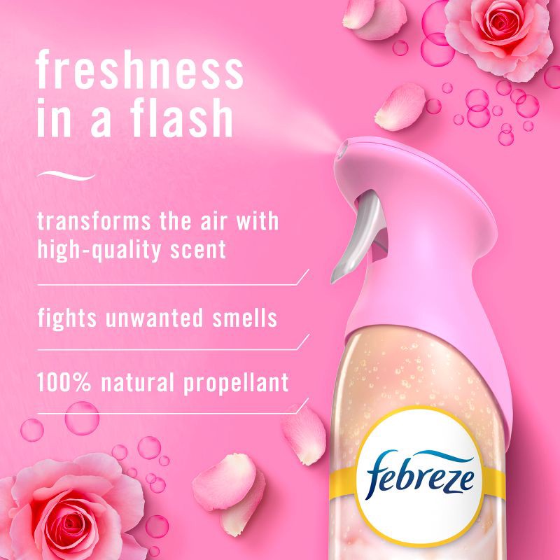 slide 3 of 13, Febreze Air Odor-Fighting Air Freshener - Pink Rose Petals - 8.8oz, 8.8 oz