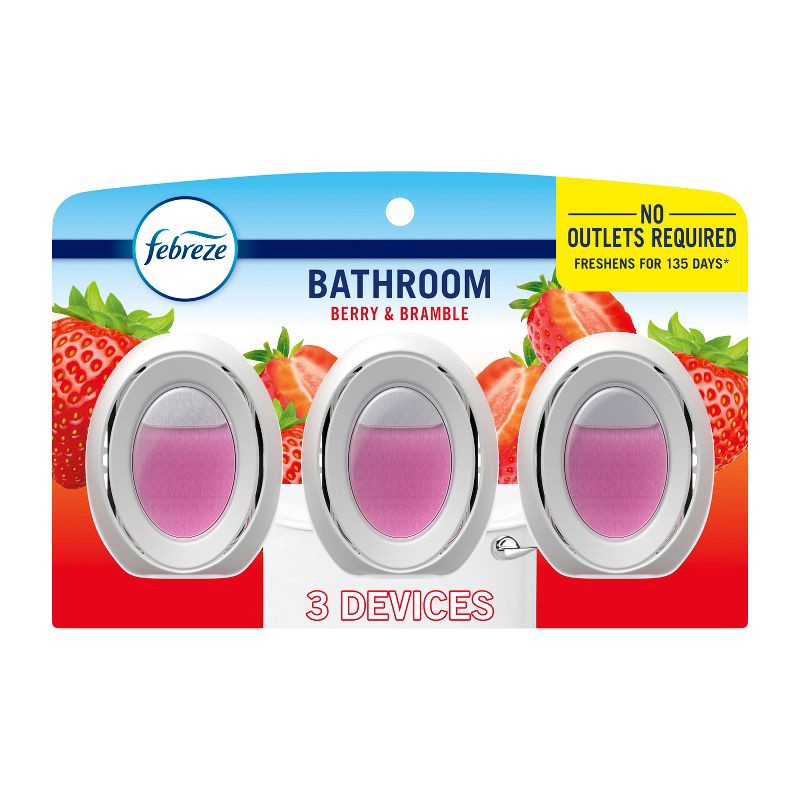 slide 1 of 14, Febreze Berry & Bramble Bathroom Air Freshener - 3ct, 3 ct