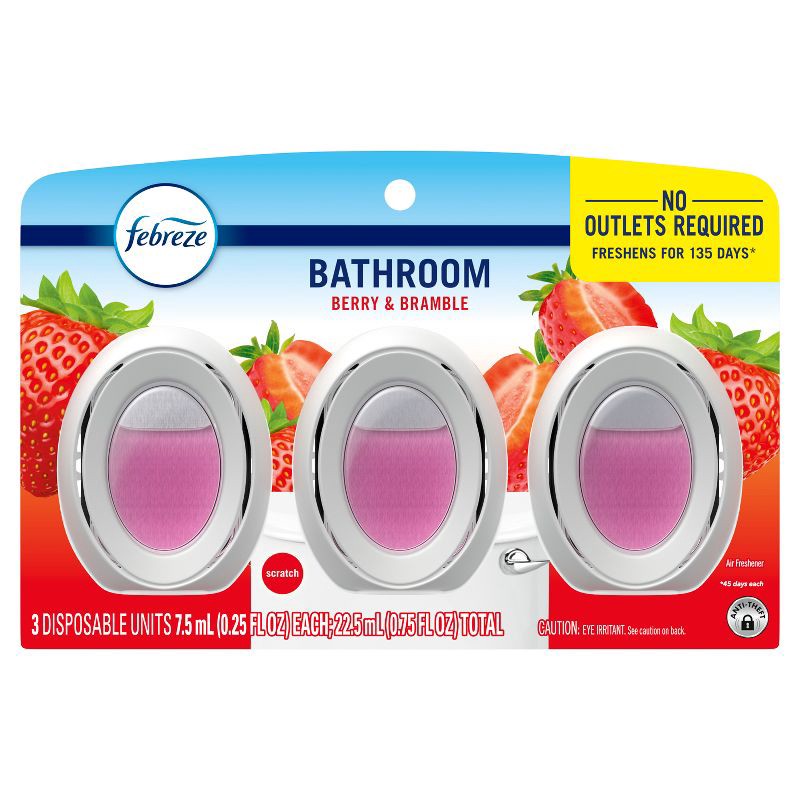 slide 10 of 14, Febreze Berry & Bramble Bathroom Air Freshener - 3ct, 3 ct