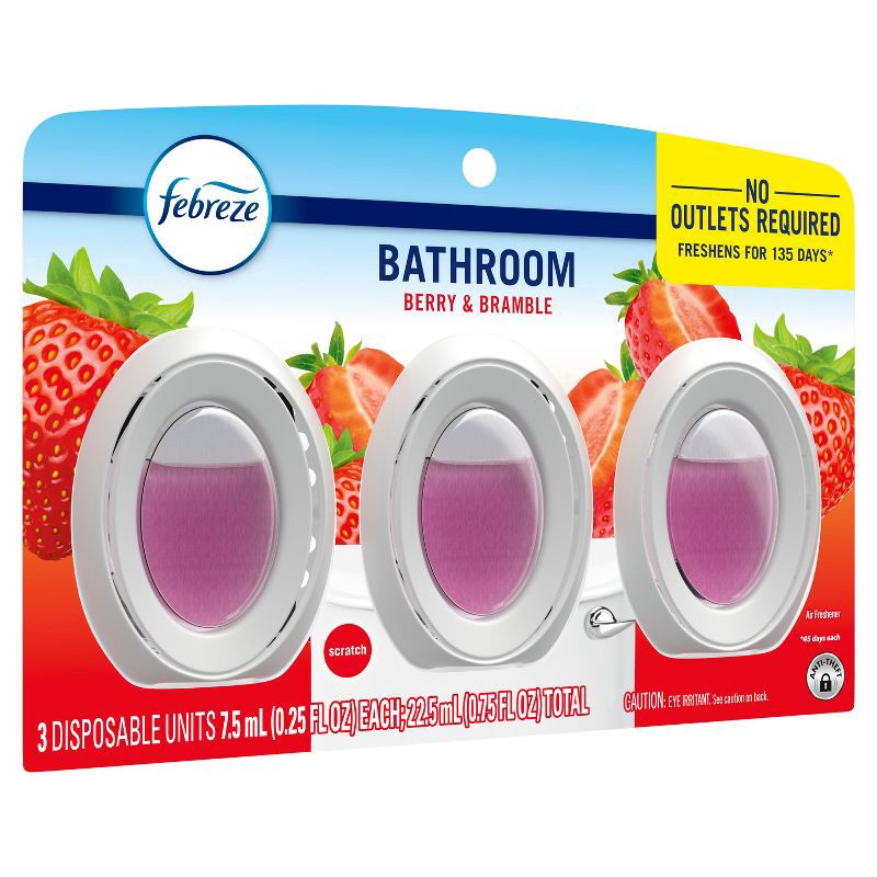 slide 11 of 14, Febreze Berry & Bramble Bathroom Air Freshener - 3ct, 3 ct