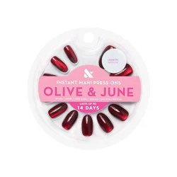 Olive & June Press-On Fake Nails - Oval Medium - Velvet - 42ct