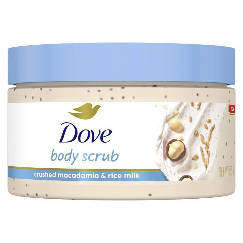 slide 1 of 5, Dove Beauty Mini Body Scrub - Crushed Macadamia & Rice Milk - Trial Size - 3.5oz, 3.5 oz