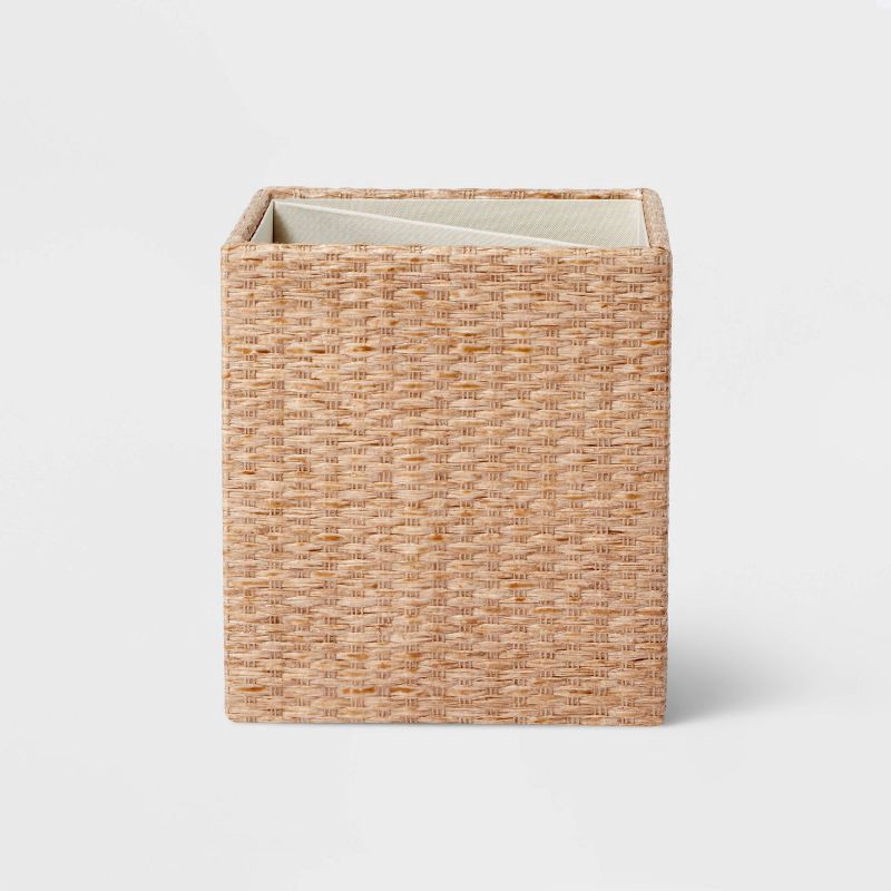 slide 3 of 3, Woven Desk Tool Holder Taupe - Threshold™: Pencil & Pen Holder, Desk Organizer, Office Supplies,, 1 ct