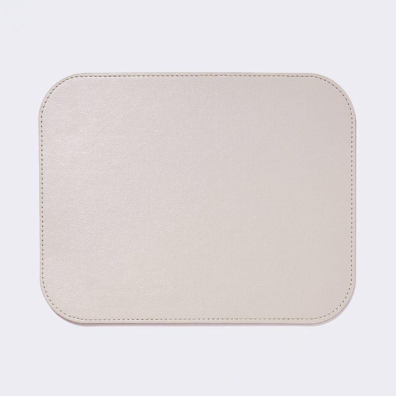 slide 1 of 4, Faux Leather Mouse Pad Light Pink - Threshold™: Non-Skid Base, Desk Accessories, 9.75" x 7.75", 1 ct