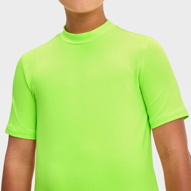slide 2 of 3, Boys' Solid Rash Guard Top - Cat & Jack™ Lime Green M, 1 ct