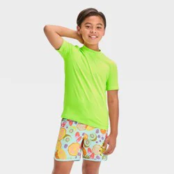 Boys' Solid Rash Guard Top - Cat & Jack™ Lime Green M