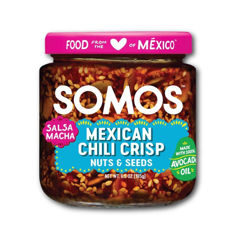 slide 1 of 6, SOMOS FOODS Somos Mexican Chili Crisp with Nuts and Seeds - 6.5oz, 6.5 oz