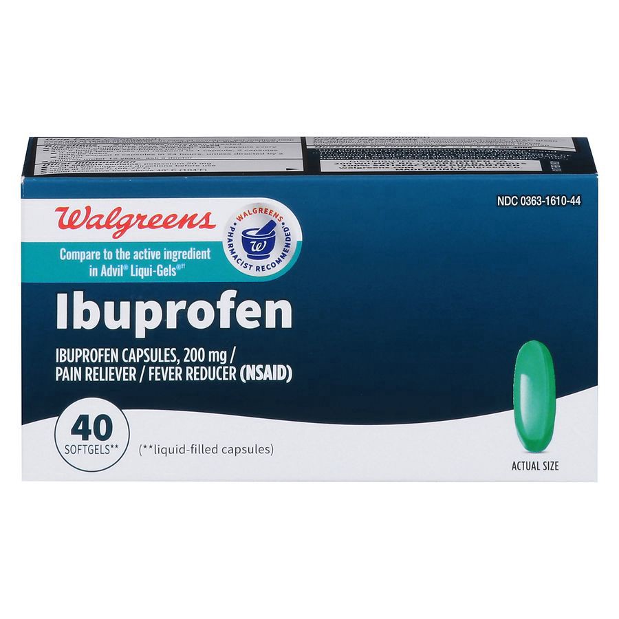 slide 1 of 5, Walgreens Ibuprofen 200 mg Softgels, 40 ct