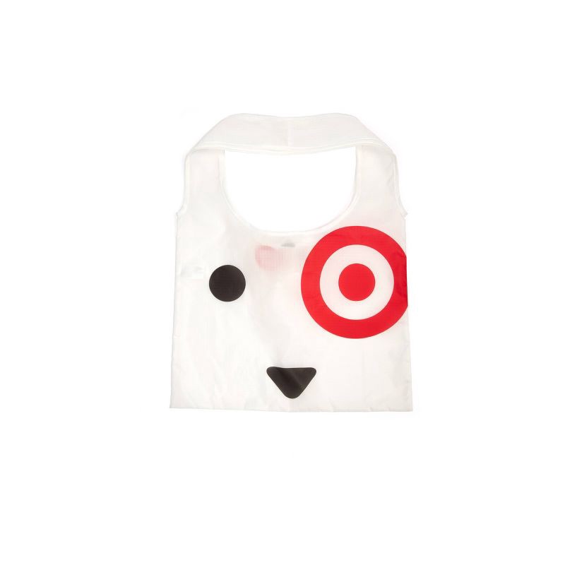 slide 1 of 5, Reusable Bag Foldable Pocket Bag Bullseye Dog, 1 ct