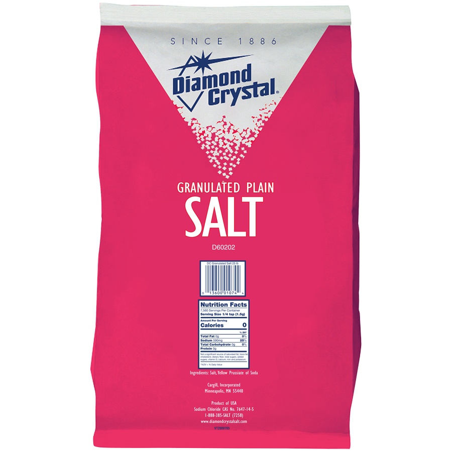 slide 2 of 2, Diamond Crystal Granulated Salt, 25 lb