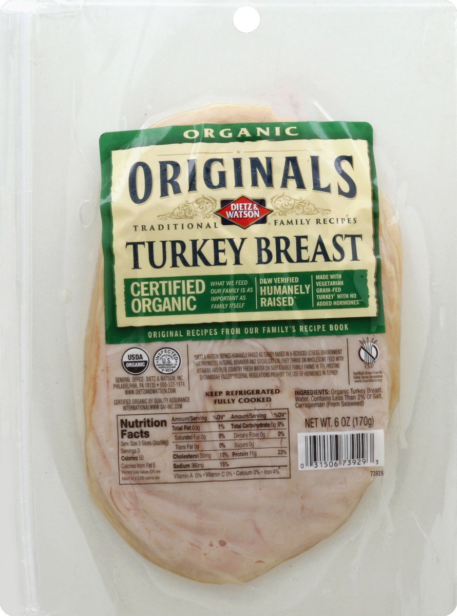 slide 3 of 3, Dietz & Watson Organic Turkey Breast 6 oz, 6 oz