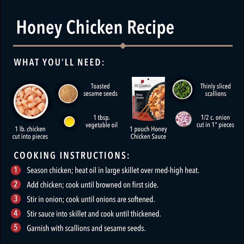 slide 5 of 5, P.F. Chang's PF Changs Honey Chicken Cooking Sauce - 8oz, 8 oz