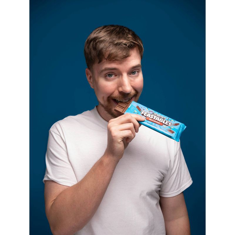 slide 3 of 6, Feastables MrBeast Candy Bar Milk Chocolate 60g, 60 gram