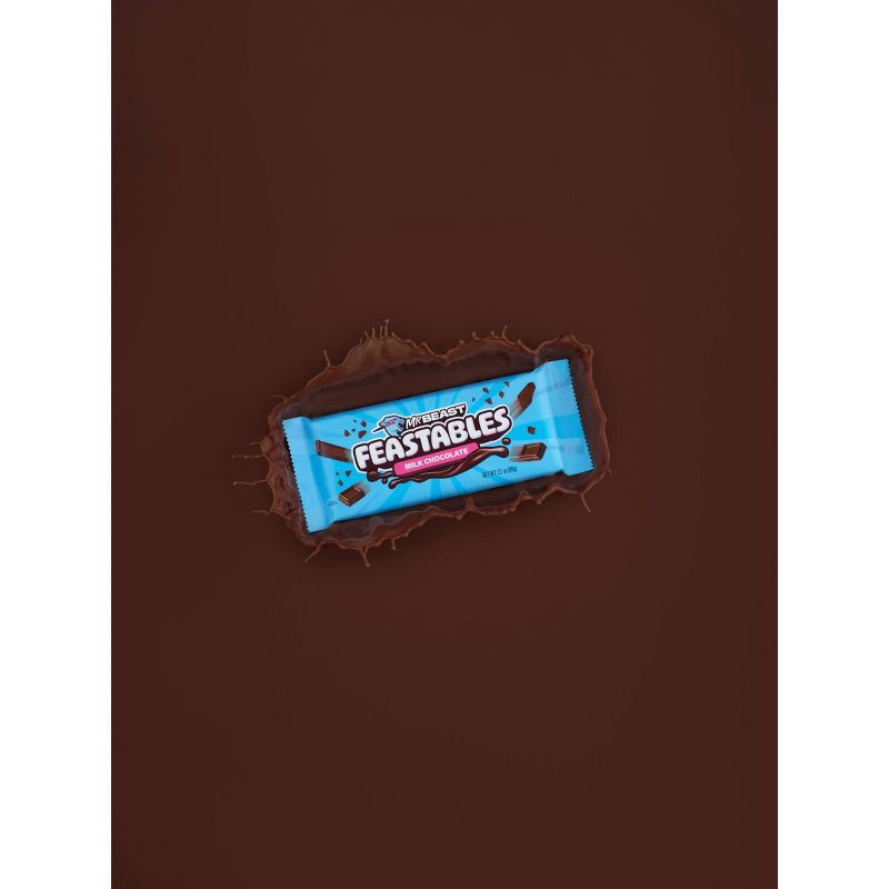 slide 6 of 6, Feastables MrBeast Candy Bar Milk Chocolate 60g, 60 gram