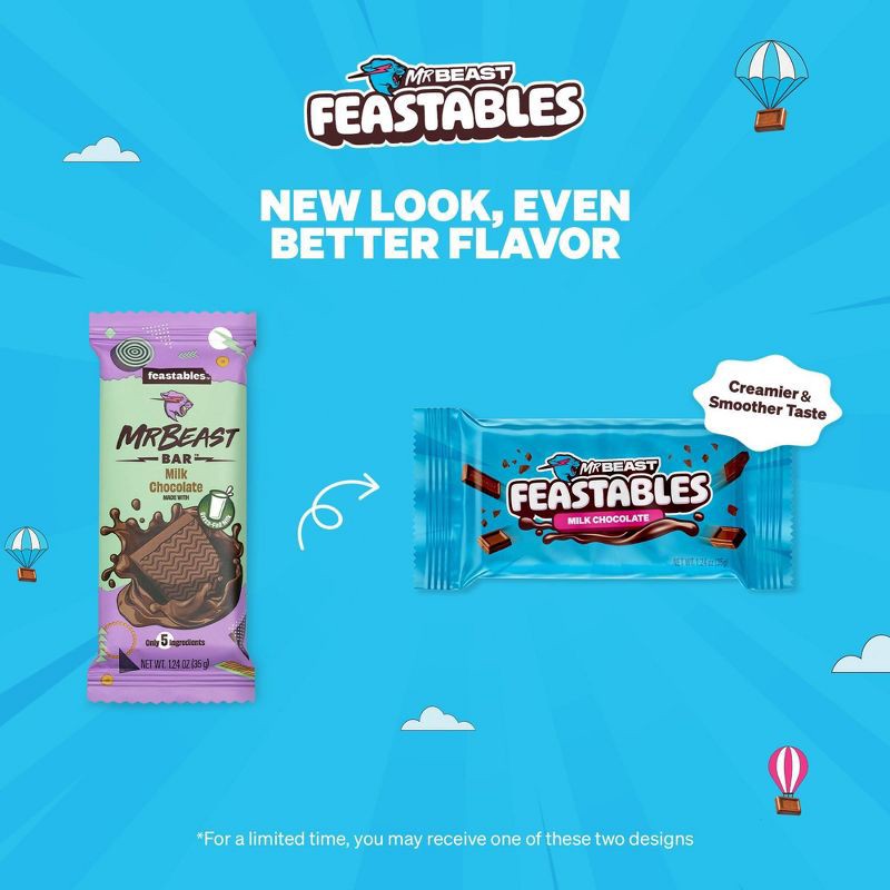 slide 2 of 3, Feastables MrBeast Bar Milk Chocolate Candy 35g, 35 gram