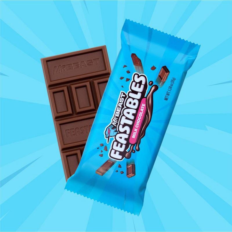 slide 3 of 3, Feastables MrBeast Bar Milk Chocolate Candy 35g, 35 gram