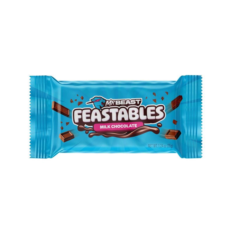 slide 1 of 3, Feastables MrBeast Bar Milk Chocolate Candy 35g, 35 gram