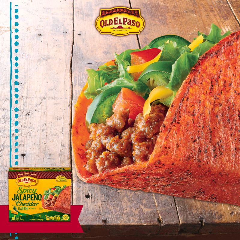 slide 3 of 10, Old El Paso Gluten Free Taco Shells Bold Jalapeno Cheddar - 5.4oz, 5.4 oz