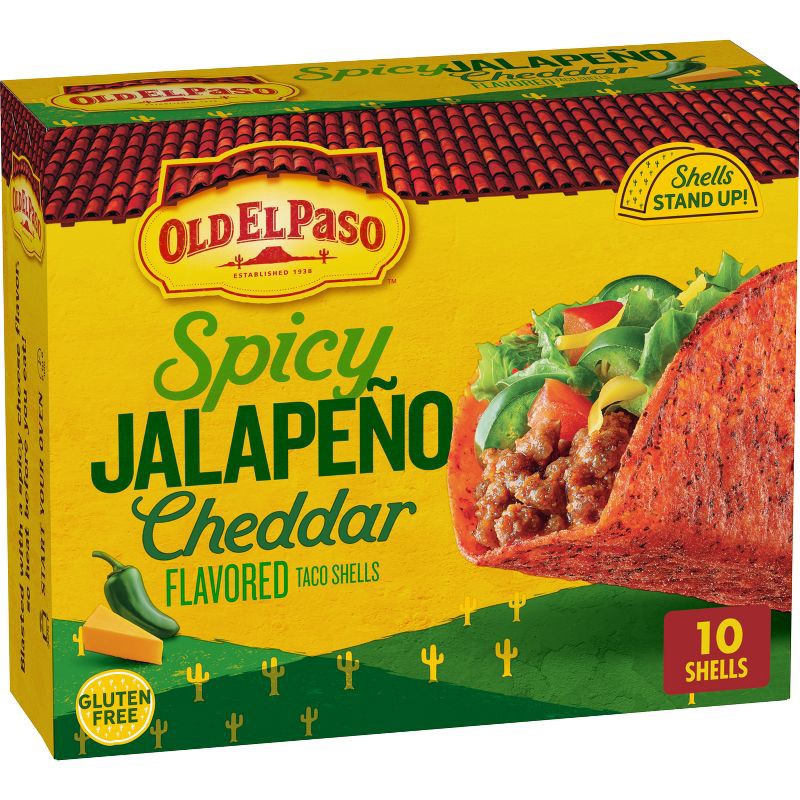 slide 8 of 10, Old El Paso Gluten Free Taco Shells Bold Jalapeno Cheddar - 5.4oz, 5.4 oz