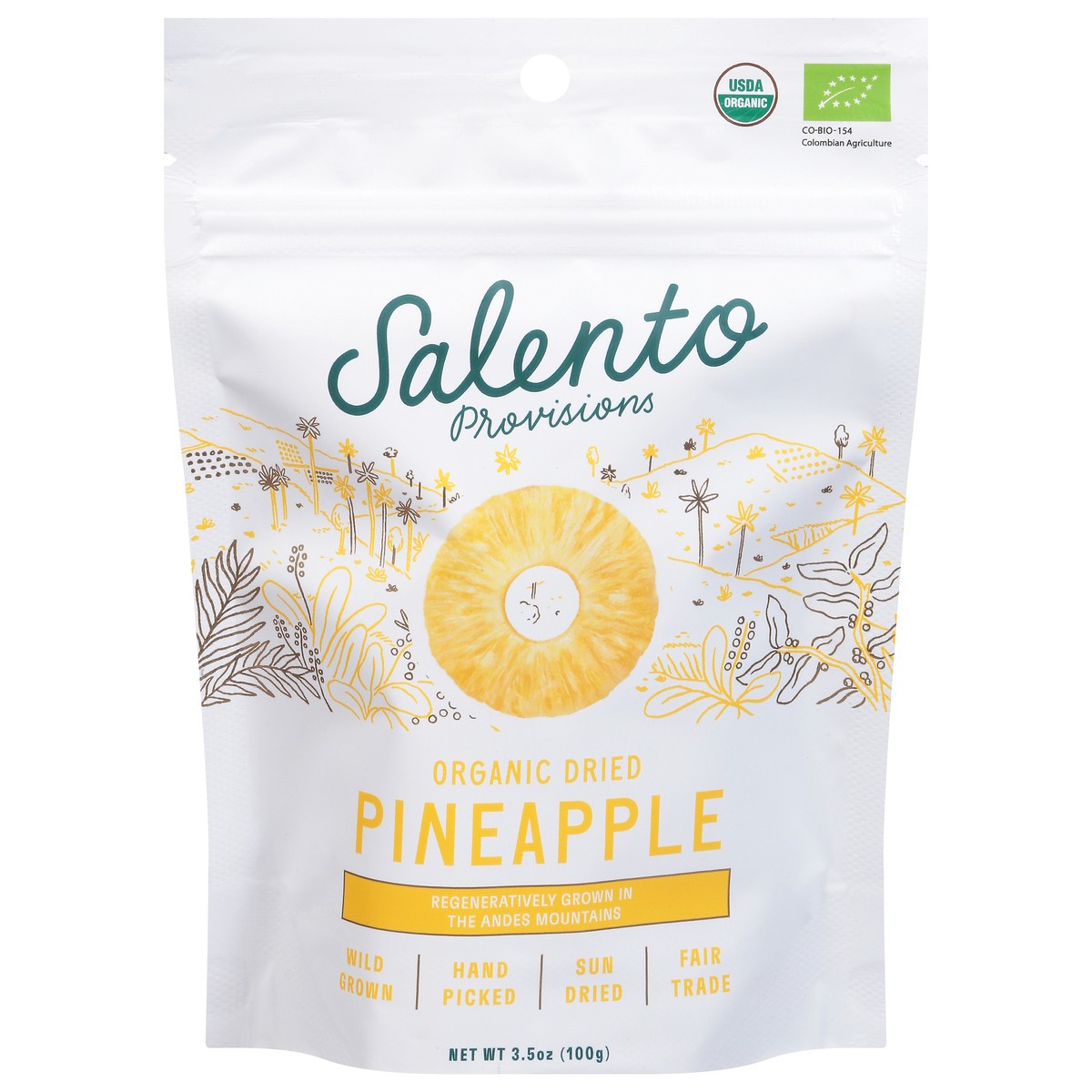 slide 1 of 13, Salento Provisions Organic Dried Pineapple 3.5 oz, 3.5 oz