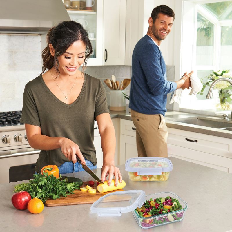 slide 2 of 8, Bentgo 2pc 4.4c Glass Meal Prep Container Set Blue Quartz, 2 ct