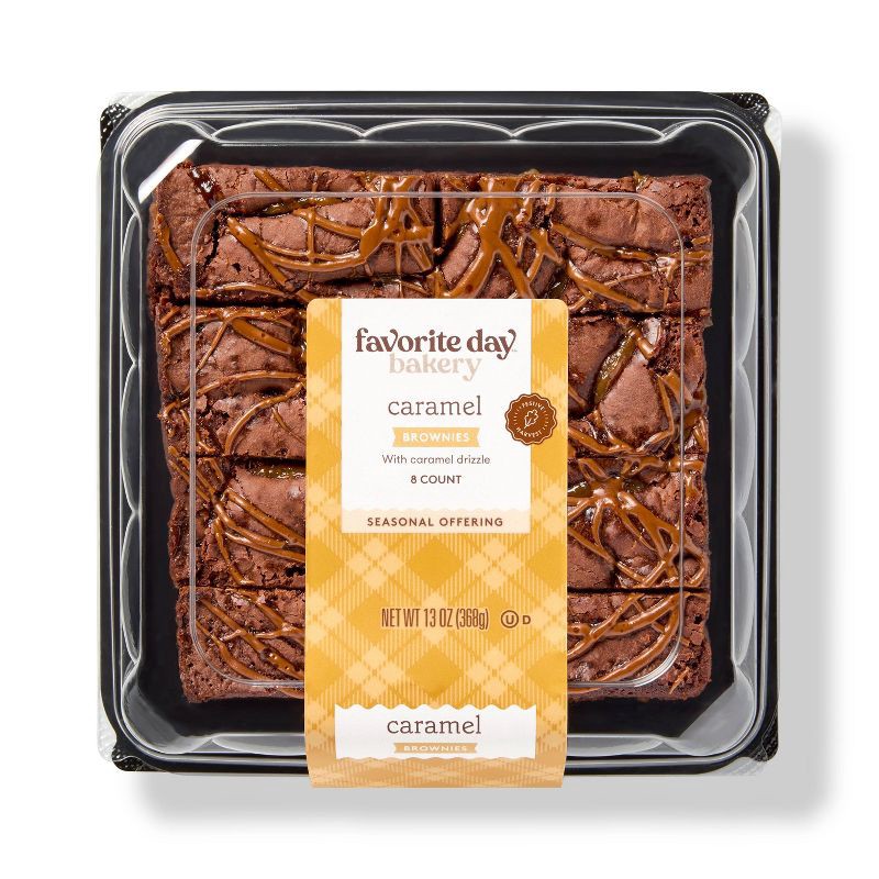 slide 1 of 3, Marbled Sea Salt and Caramel Brownie - 13oz/8ct - Favorite Day™, 8 ct; 13 oz