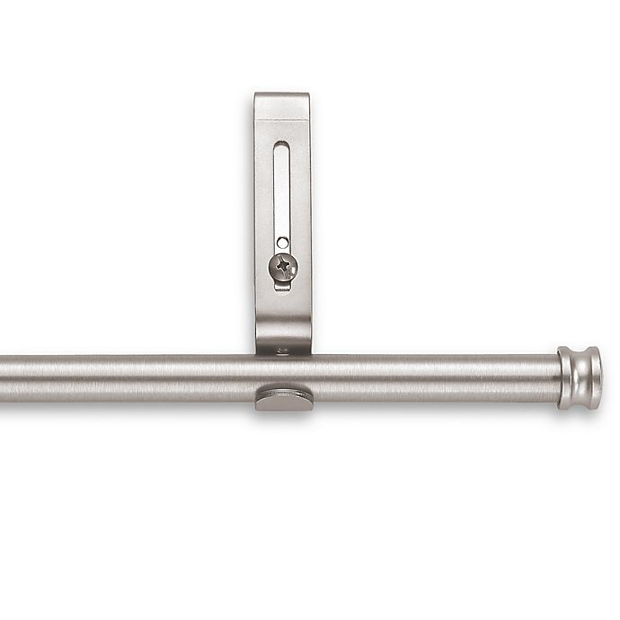 slide 1 of 1, Cambria Classic Complete Decorative Drapery Rod - Brushed Nickel, 28 in x 48 in