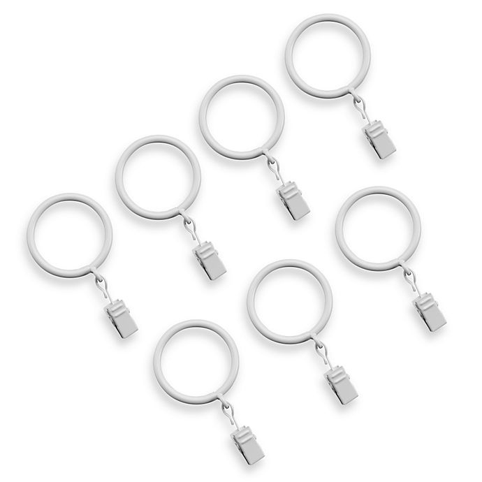 slide 1 of 1, Cambria Classic Complete Clip Rings - Satin White, 7 ct