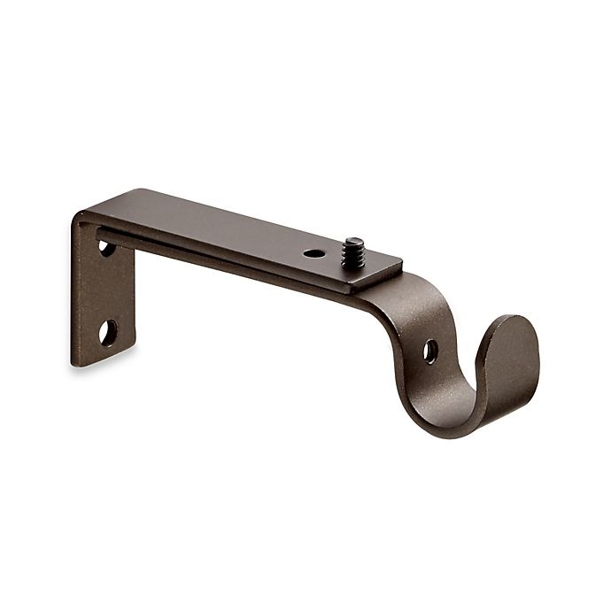 slide 1 of 1, Cambria Classic Complete Window Curtain Single Replacement Brackets - Brown, 1 ct