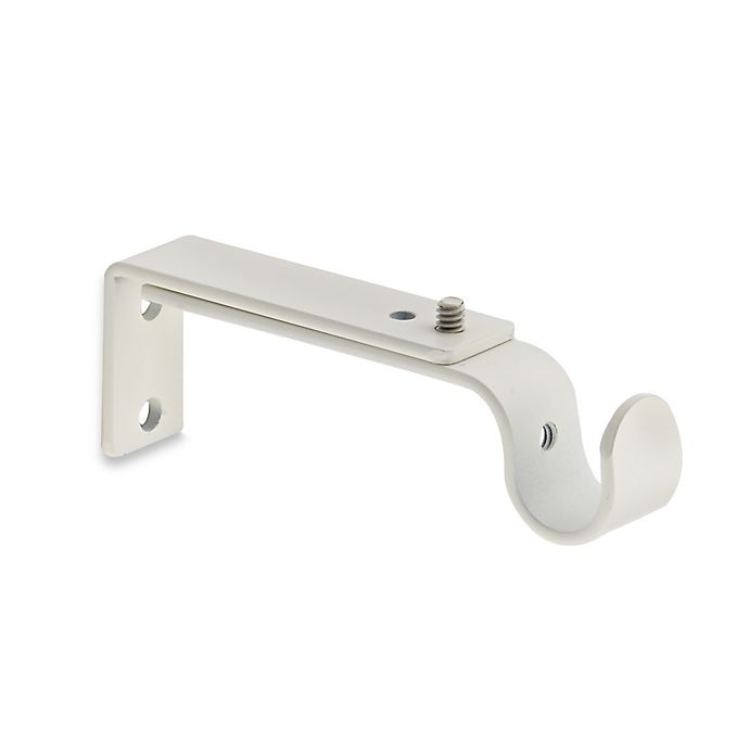 slide 1 of 1, Cambria Classic Complete Window Curtain Double Replacement Brackets - Satin White, 1 ct