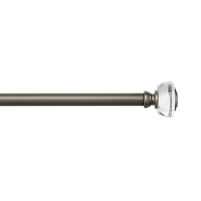 slide 1 of 1, Cambria Casuals Swell 28 to Adjustable Curtain Rod Set - Matte Graphite, 28-48 in