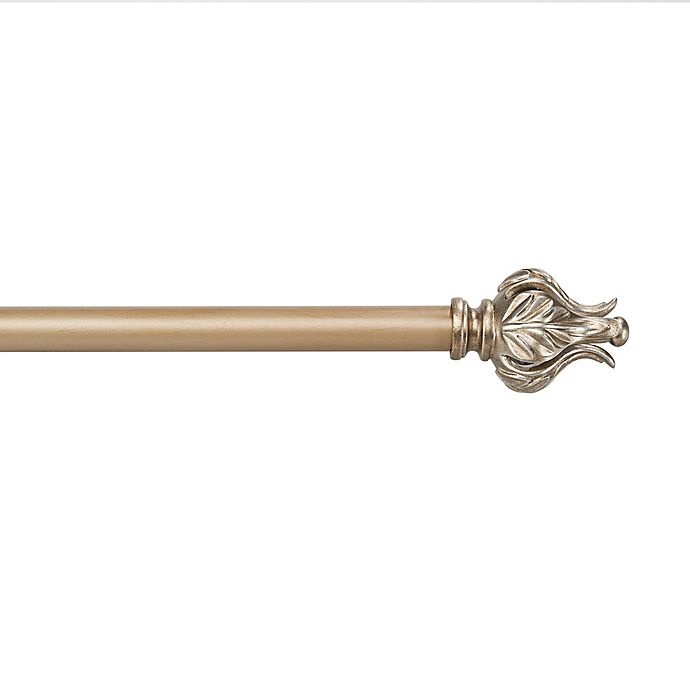 slide 1 of 1, Cambria Casuals Tulip 28 to Adjustable Curtain Rod Set - Soft Gold, 28-48 in
