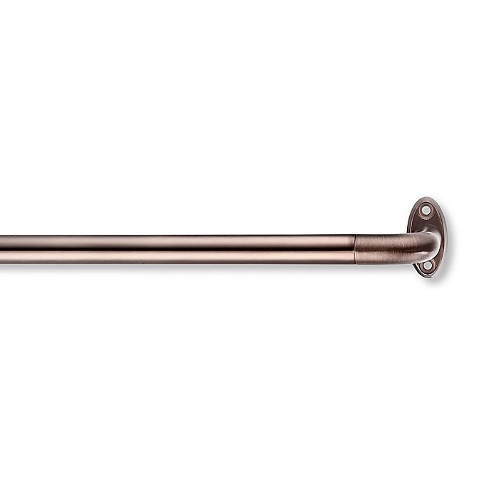 slide 1 of 1, Cambria Blockout Simple Plate Curtain Rod Set - Oil Rubbed Bronze, 18-36 in