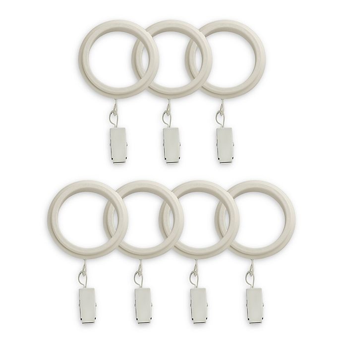 slide 1 of 1, Cambria Connections Clip Rings - Matte White, 7 ct