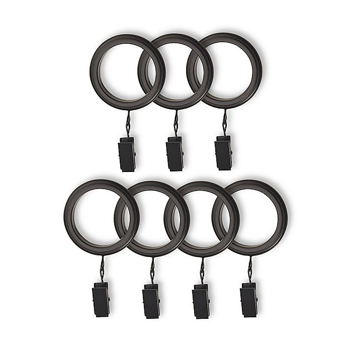 slide 1 of 1, Cambria Connections Clip Rings - Matte Brown, 7 ct