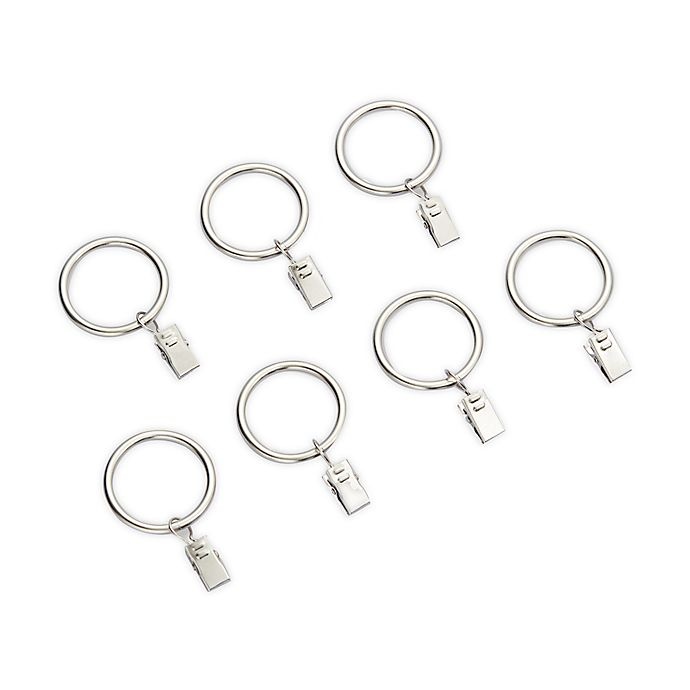slide 1 of 1, Cambria LUXE Steel Clip Rings - Brushed Nickel, 7 ct