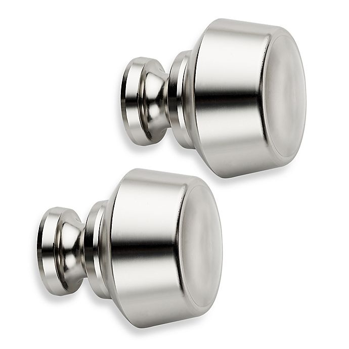 slide 1 of 1, Cambria Premier Complete Button Doorknob Finial - Polished Nickel, 1 ct