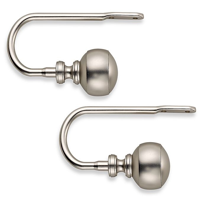 slide 1 of 1, Cambria Transitions Banded Ball Hold Backs - Brushed Nickel, 2 ct