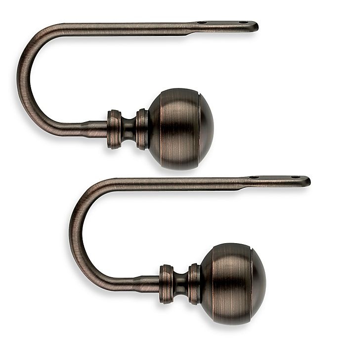slide 1 of 1, Cambria Transitions Banded Ball Hold Backs - Oil Rubbed Bronze, 2 ct