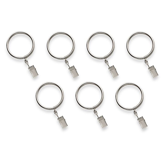 slide 1 of 1, Cambria Transitions Clip Rings - Brushed Nickel, 7 ct