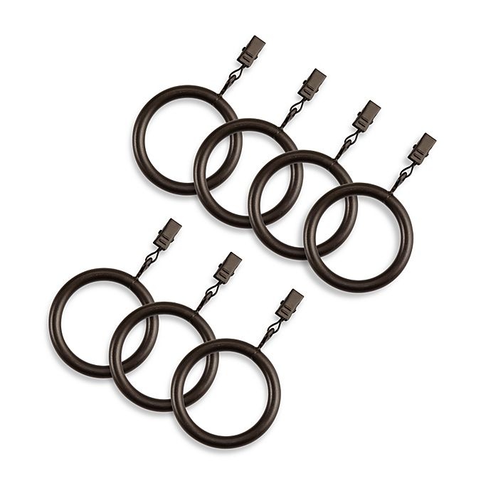 slide 1 of 1, Cambria Elite Complete Clip Rings - Matte Brown, 7 ct