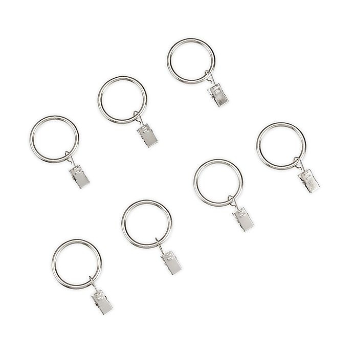 slide 1 of 1, Cambria Classic Clip Rings - Brushed Nickel, 7 ct