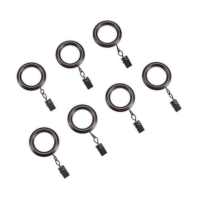 slide 1 of 1, Cambria Blockout Clip Rings - Matte Brown, 7 ct