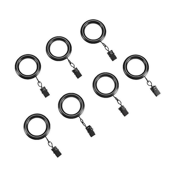 slide 1 of 1, Cambria Blockout Clip Rings - Black, 7 ct