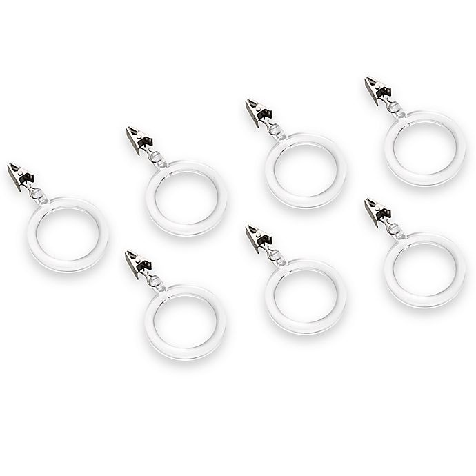 slide 1 of 1, Cambria Acrylic Stock Clip Rings - Clear, 7 ct